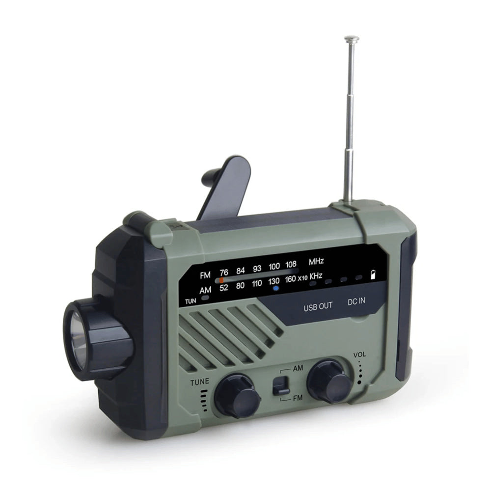 PowerGuard Pro – Emergency Radio with Solar & Hand-Crank Power