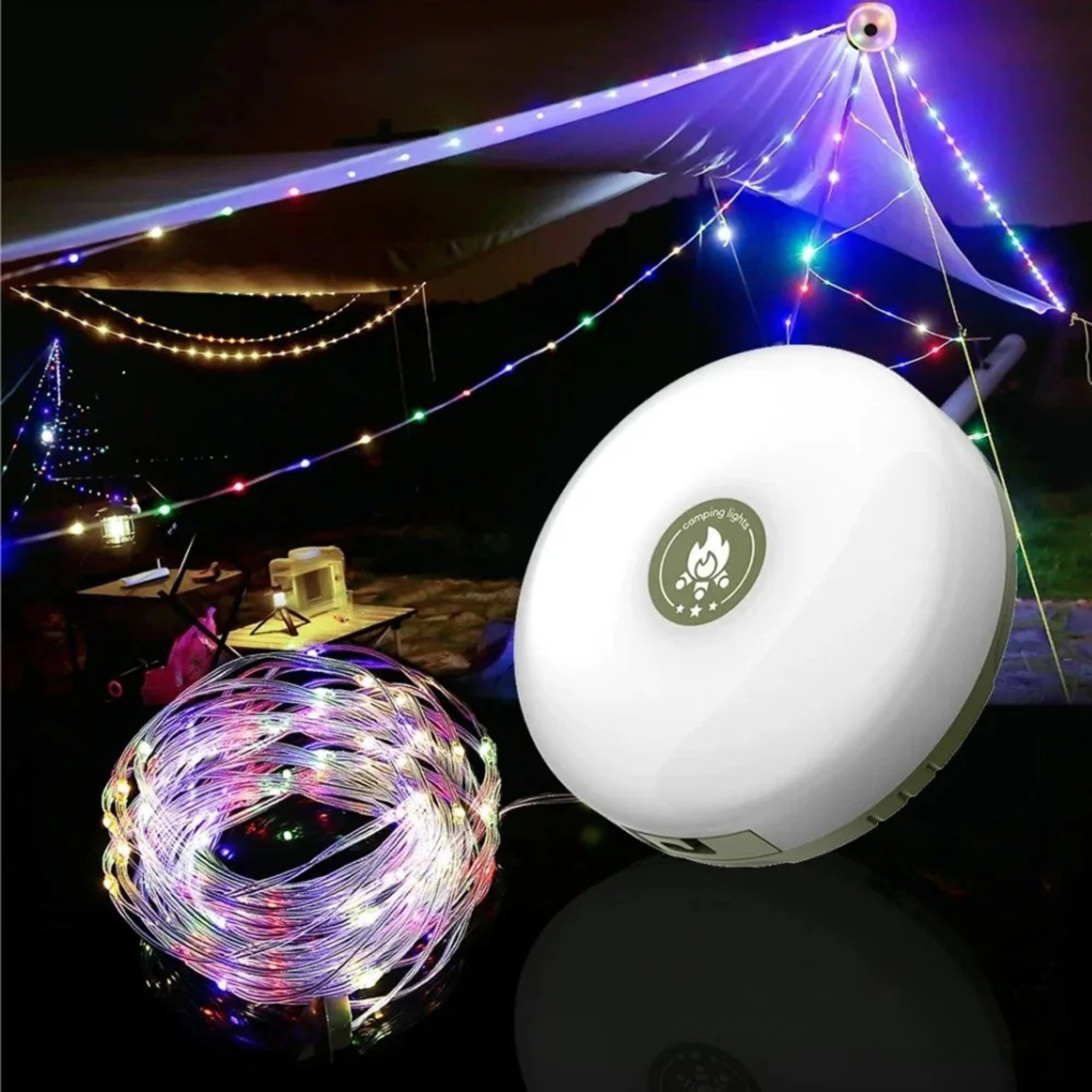 CampBright – From spotlight to string lights in seconds