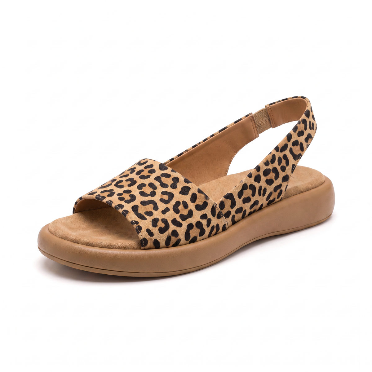 OrthoStep Komfortsandale – Leopardmuster