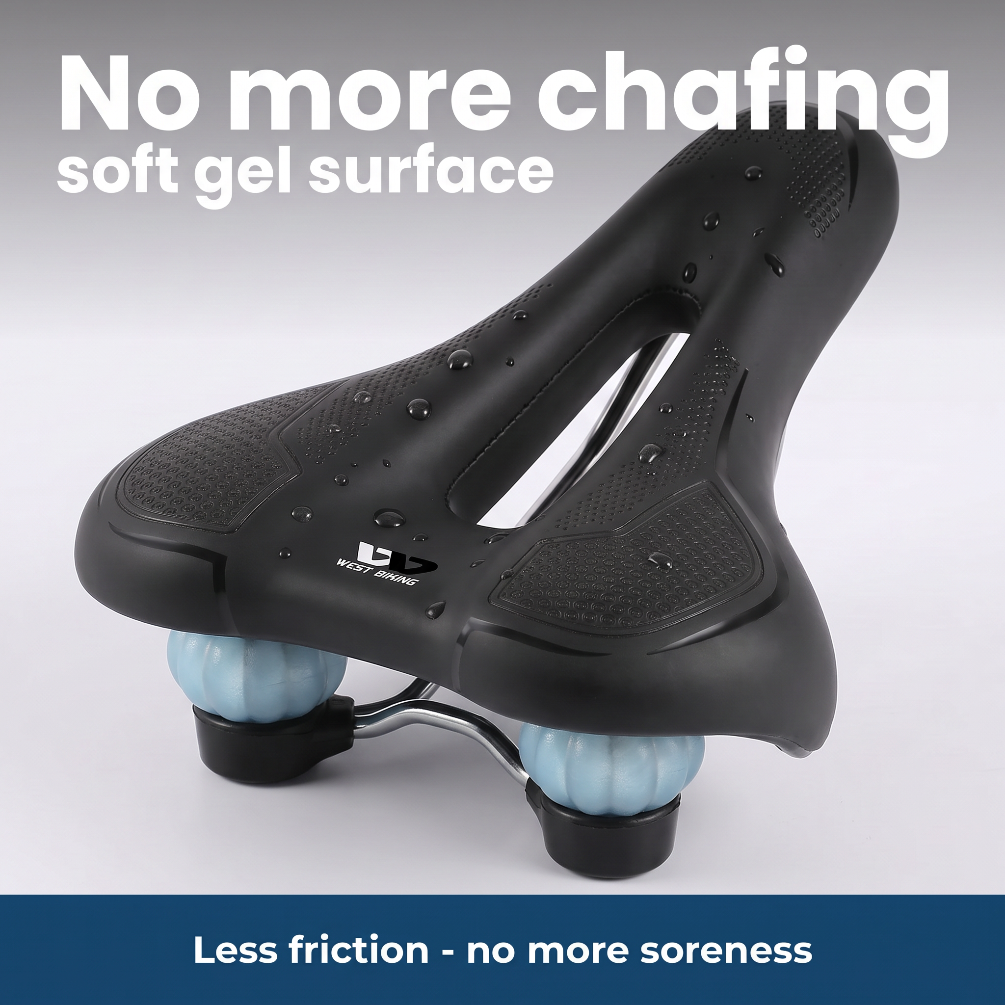 No more chafing - soft gel surface