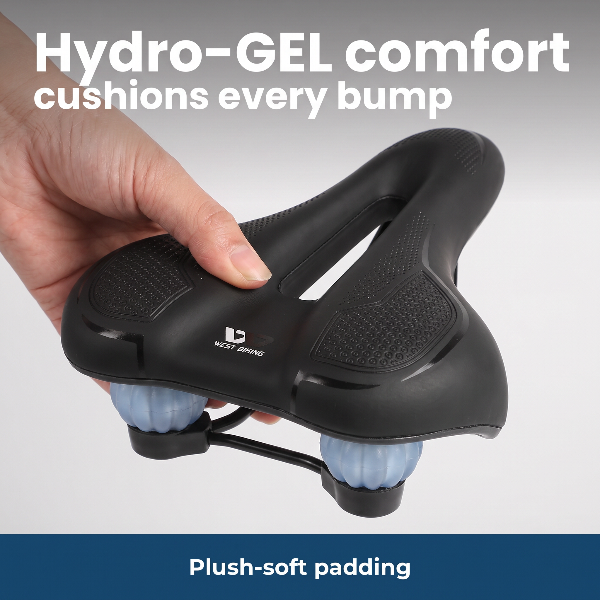 Hydro-GEL comfort cushions every bump