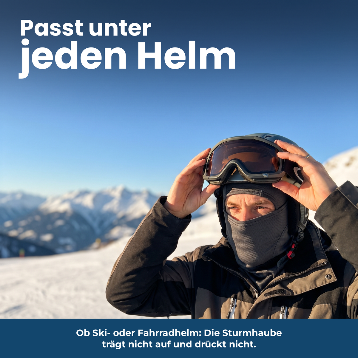 Polar-Fleece Sturmhaube - Passt unter jeden Helm