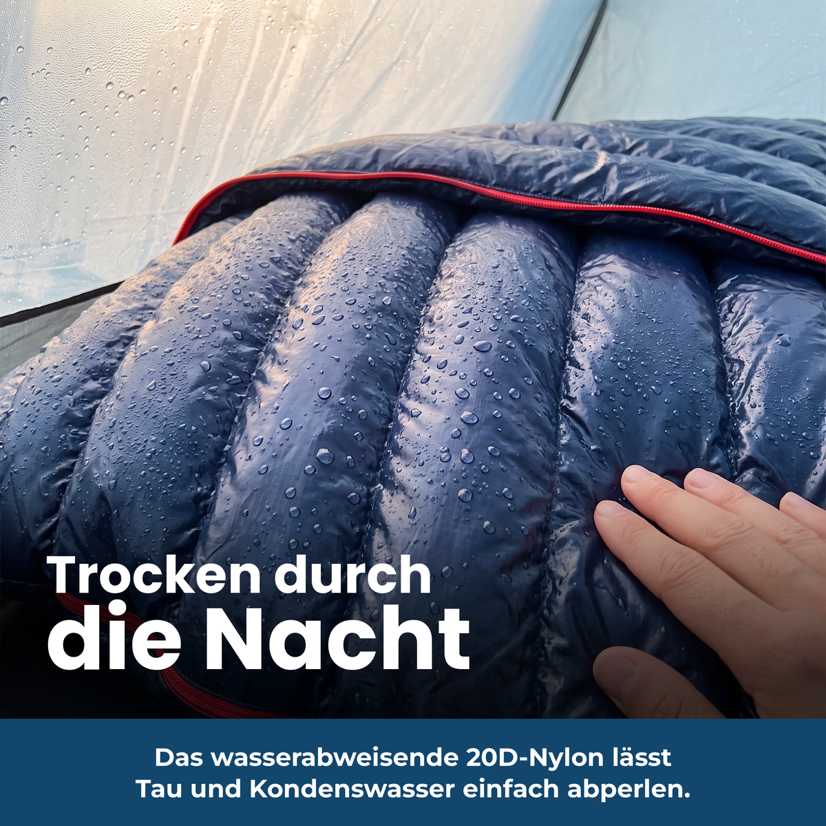 ThermoComfort Schlafsack – Trocken durch die Nacht