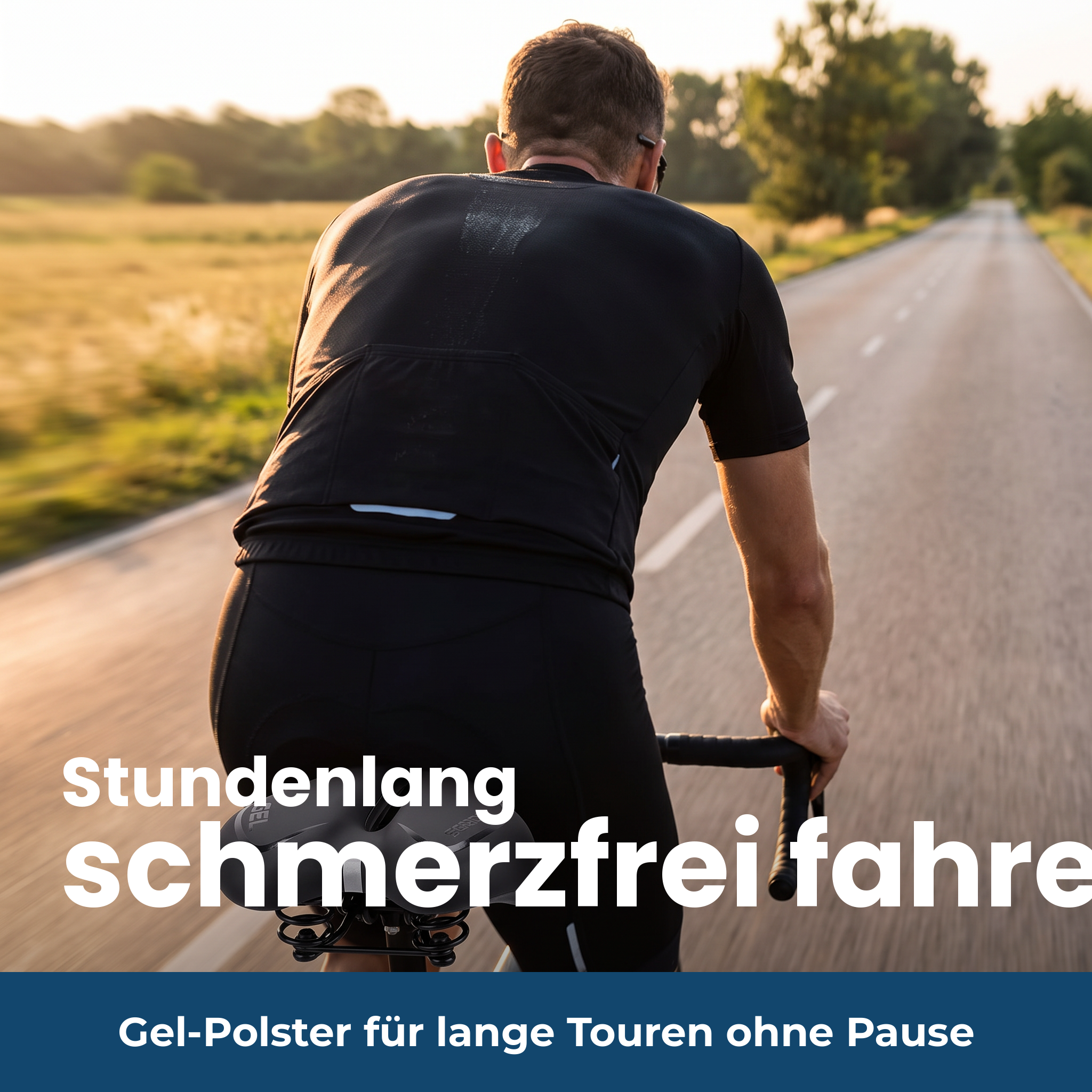 Mann fährt stundenlang schmerzfrei auf der Landstraße dank Gel-Polsterung