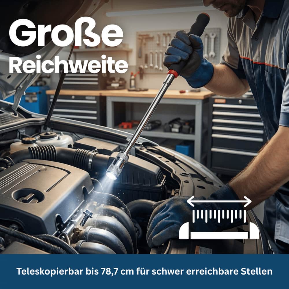 MagniGrip Pro – Telescopic Magnetic Pickup Tool with LED