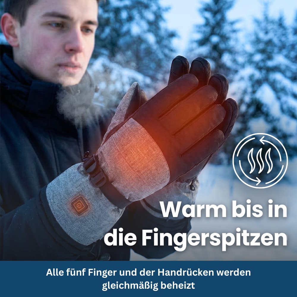 Warm right down to your fingertips – all five fingers and the back of the hand are heated evenly