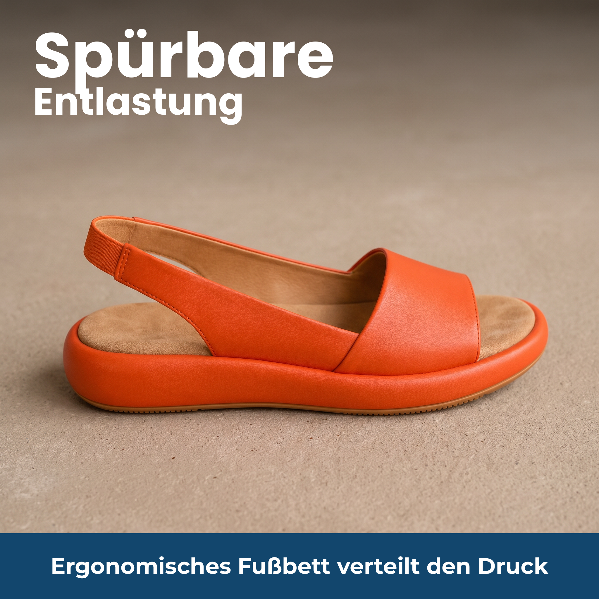 Spürbare Entlastung – Ergonomisches Fußbett verteilt den Druck