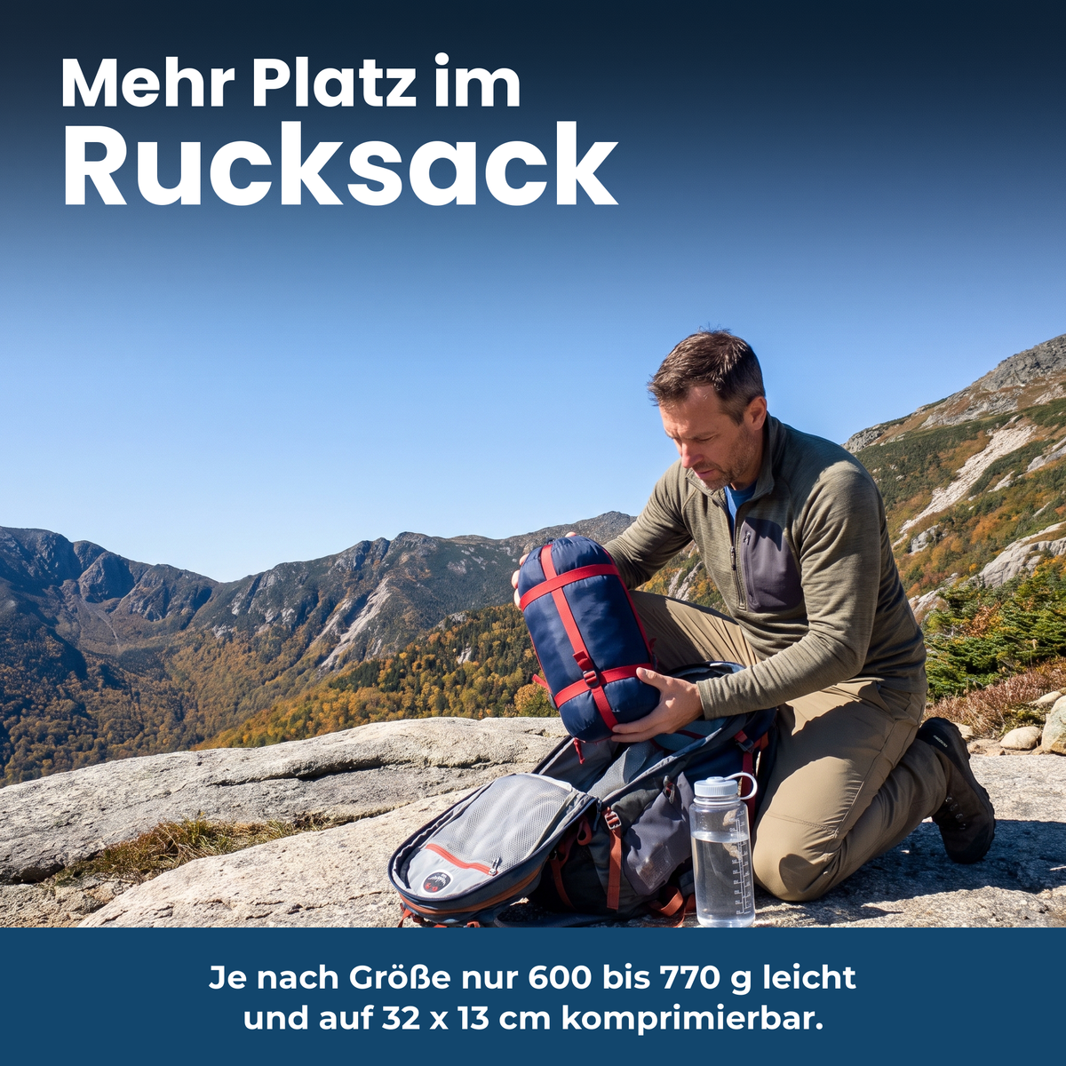 ThermoComfort Schlafsack – Mehr Platz im Rucksack
